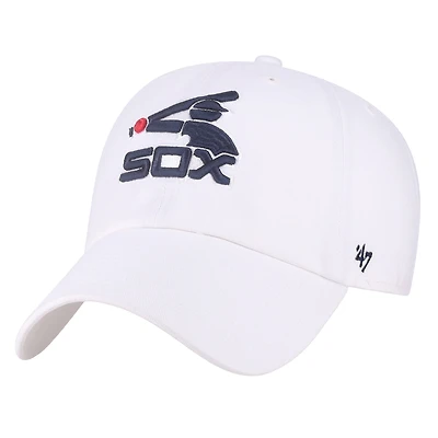 Men's '47 White Chicago White Sox Cooperstown Collection Clean Up Adjustable Hat