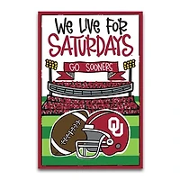Oklahoma Sooners We Live For Saturdays 12" x 18" Garden Flag