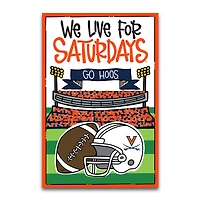 Virginia Cavaliers We Live For Saturdays 12" x 18" Garden Flag