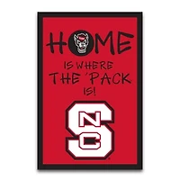 NC State Wolfpack Home Is Where 12" x 18" Garden Flag