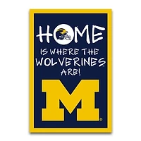 Michigan Wolverines Home Is Where 12" x 18" Garden Flag