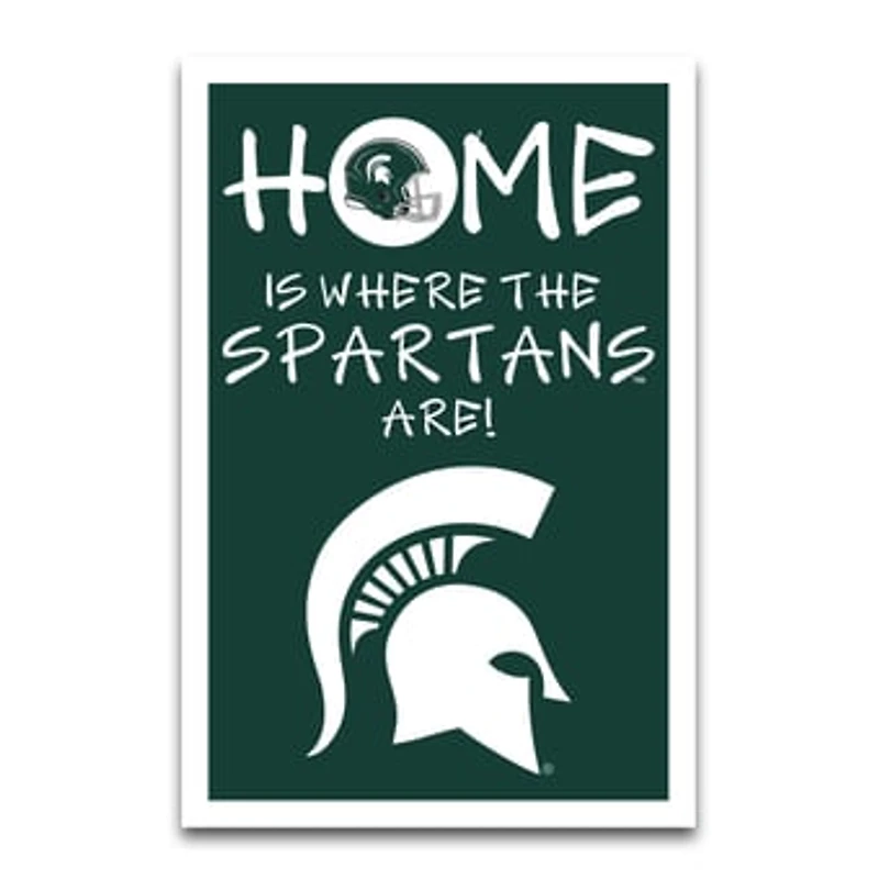 Michigan State Spartans Home Is Where 12" x 18" Garden Flag