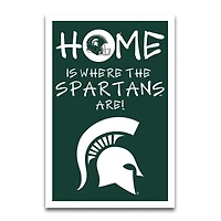 Michigan State Spartans Home Is Where 12" x 18" Garden Flag