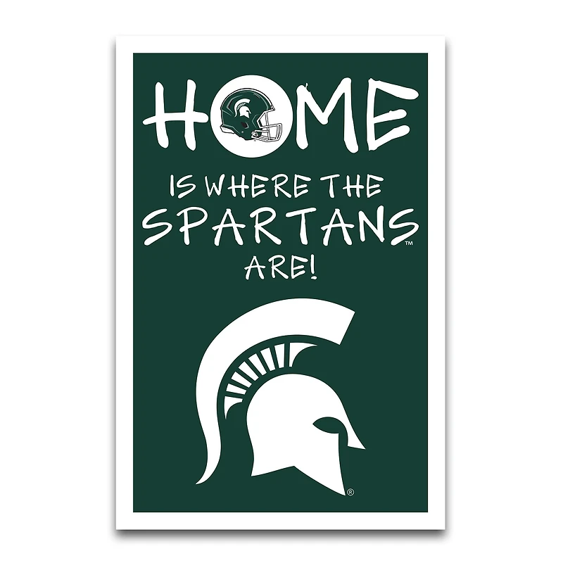 Michigan State Spartans Home Is Where 12" x 18" Garden Flag