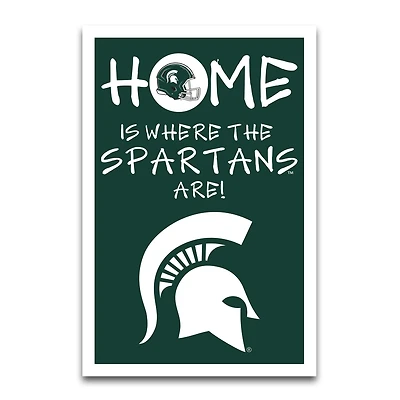Michigan State Spartans Home Is Where 12" x 18" Garden Flag