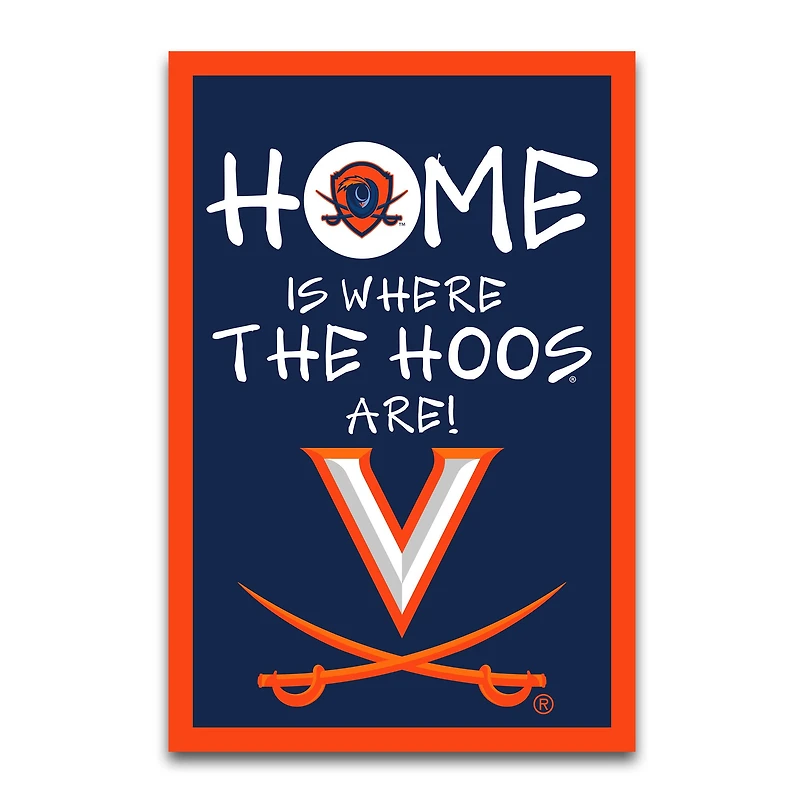 Virginia Cavaliers Home Is Where 12" x 18" Garden Flag