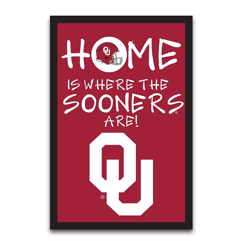 Oklahoma Sooners Home Is Where 12" x 18" Garden Flag