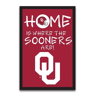 Oklahoma Sooners Home Is Where 12" x 18" Garden Flag