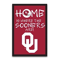 Oklahoma Sooners Home Is Where 12" x 18" Garden Flag