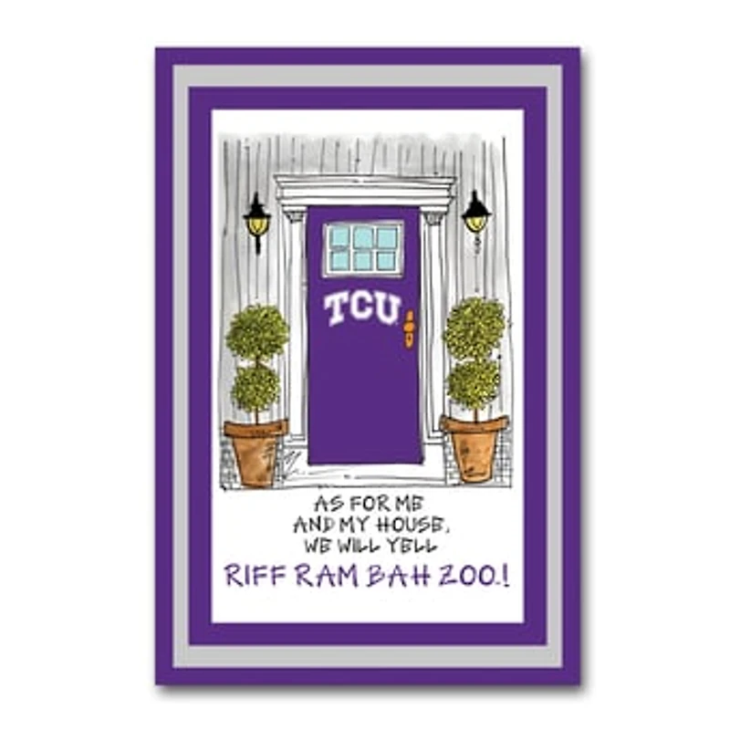TCU Horned Frogs As For Me 12" x 18" Garden Flag