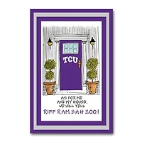 TCU Horned Frogs As For Me 12" x 18" Garden Flag