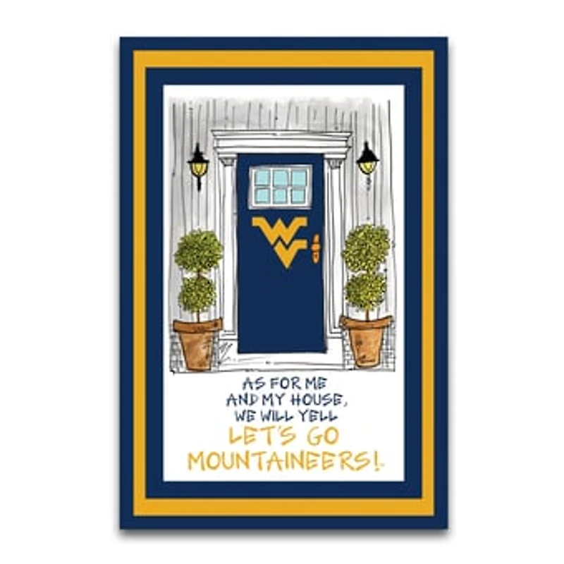 West Virginia Mountaineers As For Me 12" x 18" Garden Flag