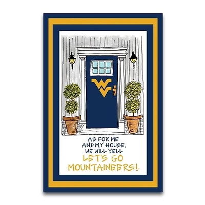 West Virginia Mountaineers As For Me 12" x 18" Garden Flag