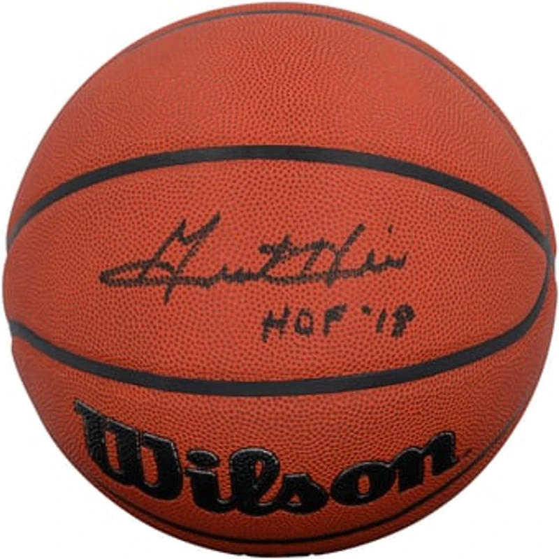 Grant Hill Detroit Pistons Autographed Wilson Authentic Series Indoor/Outdoor Basketball with "HOF 18" Inscription