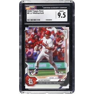 JJ Wetherholt St. Louis Cardinals 2026 Topps Now Opening Day Debut HR is 1st for Team Since '57 #8 CGC Authenticated Rookie Card