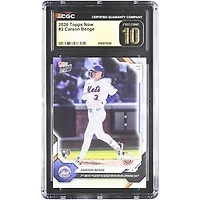 Carson Benge New York Mets 2026 Topps Now 2nd Mets Player to Debut with HR on Opening Day #3 CGC Authenticated Pristine 10 Rookie Card