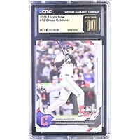 Chase DeLauter Cleveland Guardians 2026 Topps Now 2-HR Regular-Season Debut Writes Club History #12 CGC Authenticated Pristine 10 Rookie Card