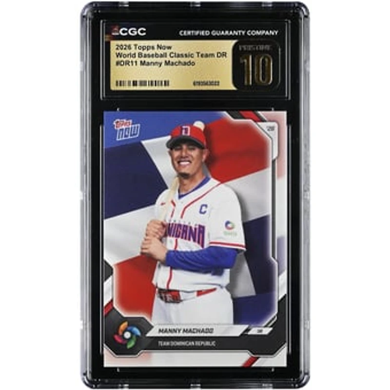 Manny Machado Dominican Republic Baseball 2026 Topps Now #DR11 CGC Authenticated Pristine 10 Card