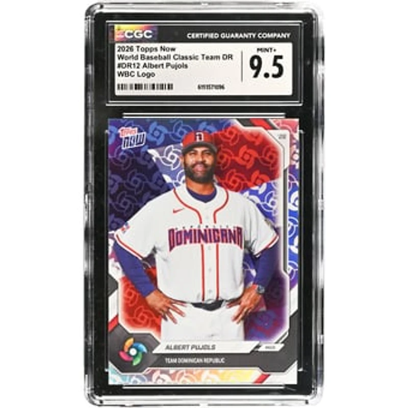 Albert Pujols Dominican Republic Baseball 2026 Topps Now WBC Logo #DR12 CGC Authenticated Card