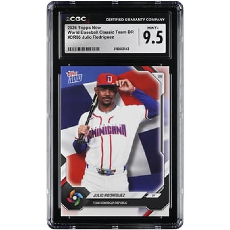 Julio Rodriguez Dominican Republic Baseball 2026 Topps Now #DR06 CGC Authenticated 9.5 Card