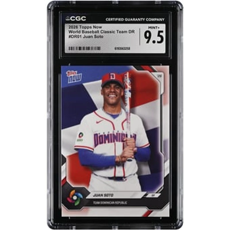 Juan Soto Dominican Republic Baseball 2026 Topps Now #DR01 CGC Authenticated 9.5 Card