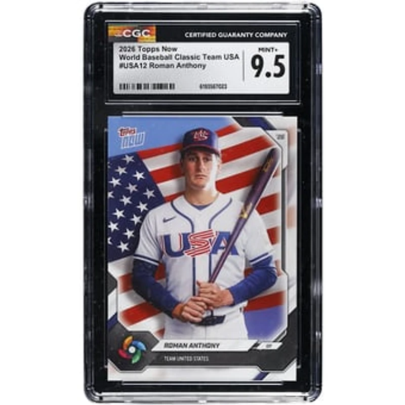 Roman Anthony USA Baseball 2026 Topps Now #USA12 CGC Authenticated 9.5 Card