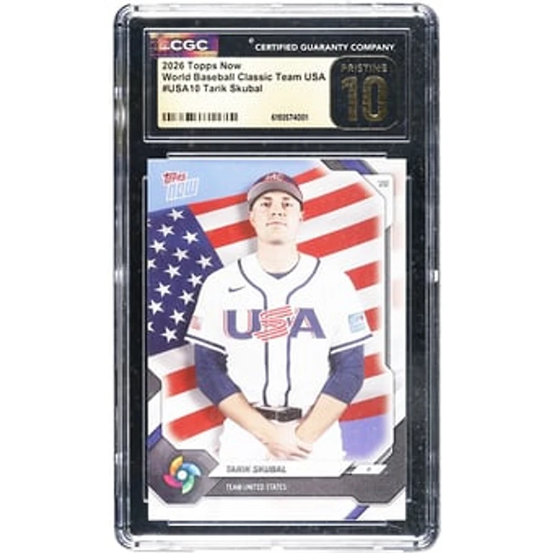 Tarik Skubal USA Baseball 2026 Topps Now #USA10 CGC Authenticated Pristine 10 Card