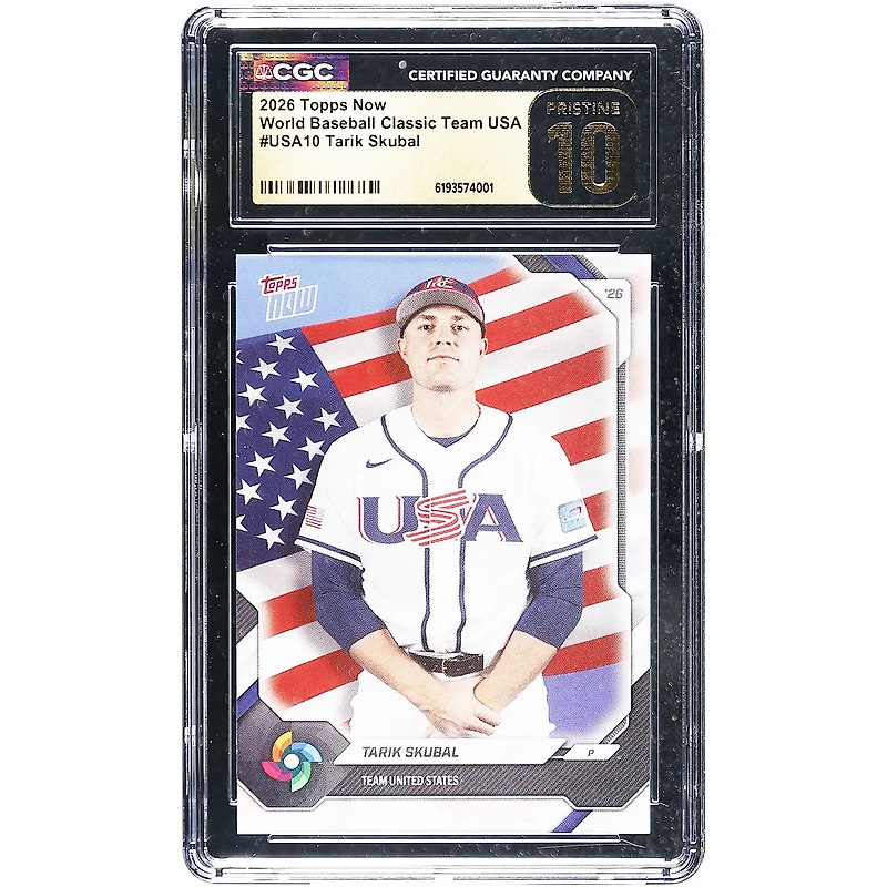 Tarik Skubal USA Baseball 2026 Topps Now #USA10 CGC Authenticated Pristine 10 Card