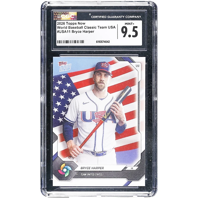 Bryce Harper USA Baseball 2026 Topps Now #USA11 CGC Authenticated Card