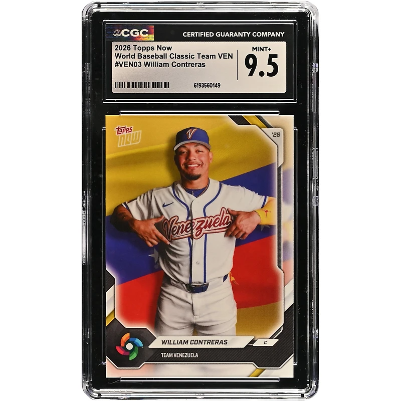 William Contreras Venezuela Baseball 2026 Topps Now #VEN03 CGC Authenticated Card
