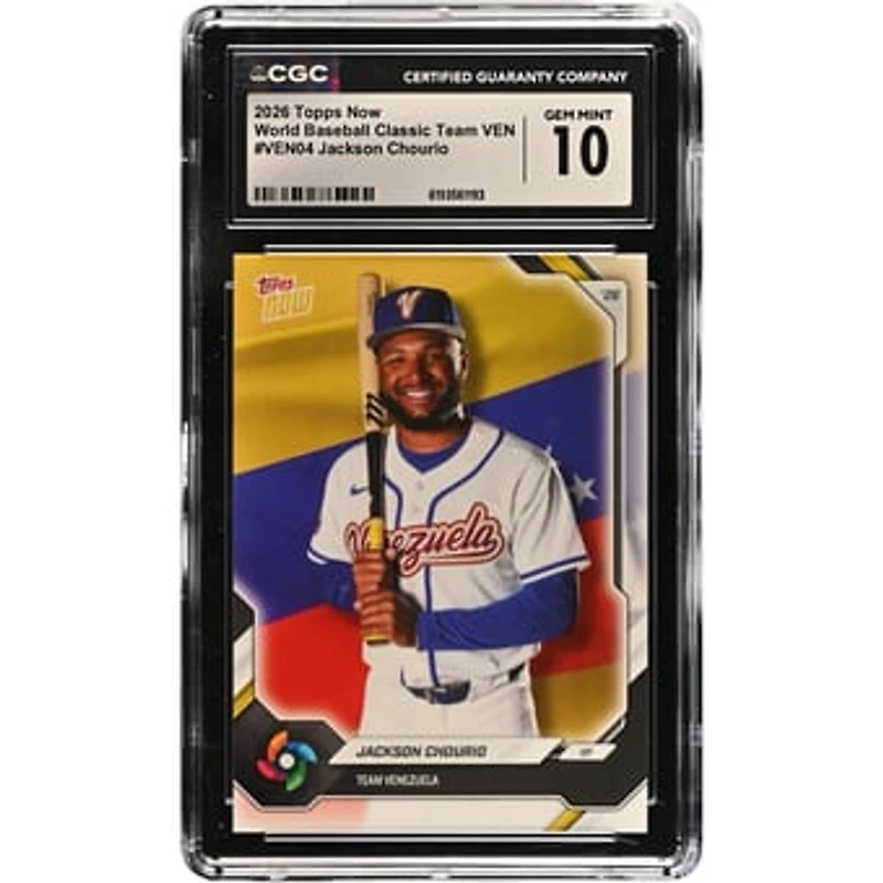 Jackson Chourio Venezuela Baseball 2026 Topps Now #VEN04 CGC Authenticated 10 Card