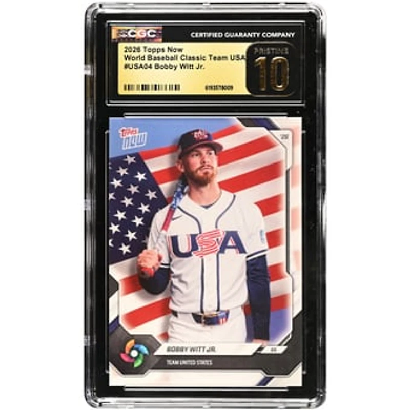 Bobby Witt Jr. USA Baseball 2026 Topps Now #USA04 CGC Authenticated Pristine 10 Card