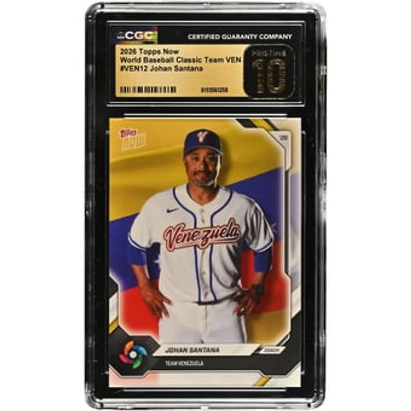 Johan Santana Venezuela Baseball 2026 Topps Now #VEN12 CGC Authenticated Pristine 10 Card