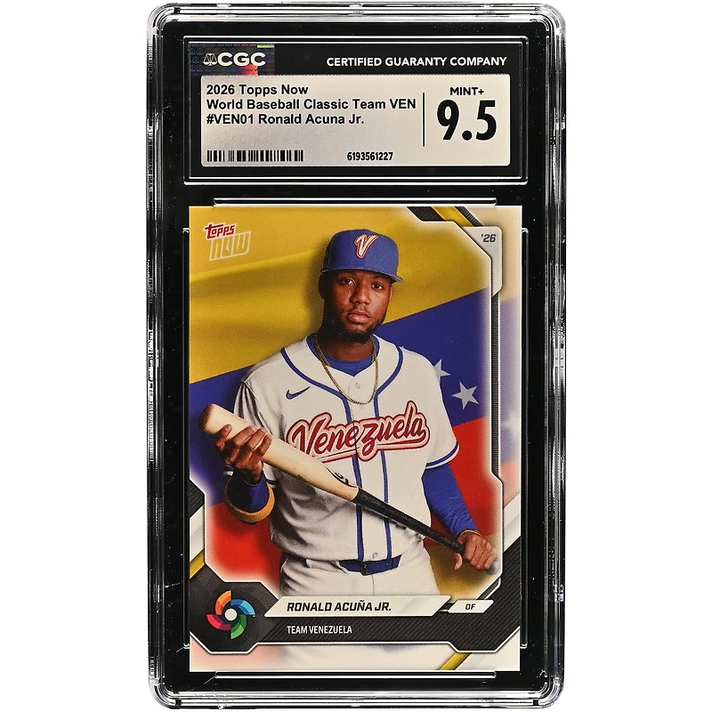Ronald Acuna Jr. Venezuela Baseball 2026 Topps Now #VEN01 CGC Authenticated Card