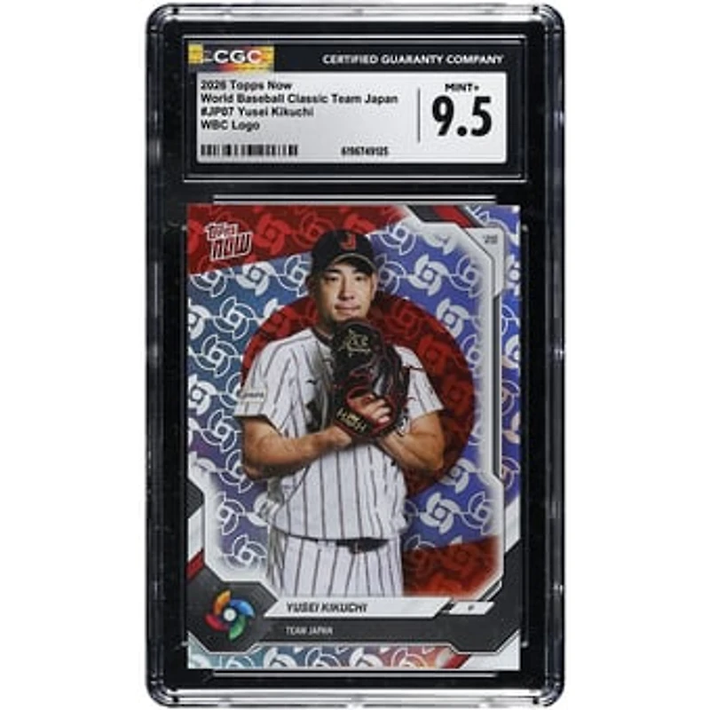 Yusei Kikuchi Japan Baseball 2026 Topps Now World Baseball Classic Team Japan WBC Logo #JP07 CGC Authenticated MINT+ 9.5 Card