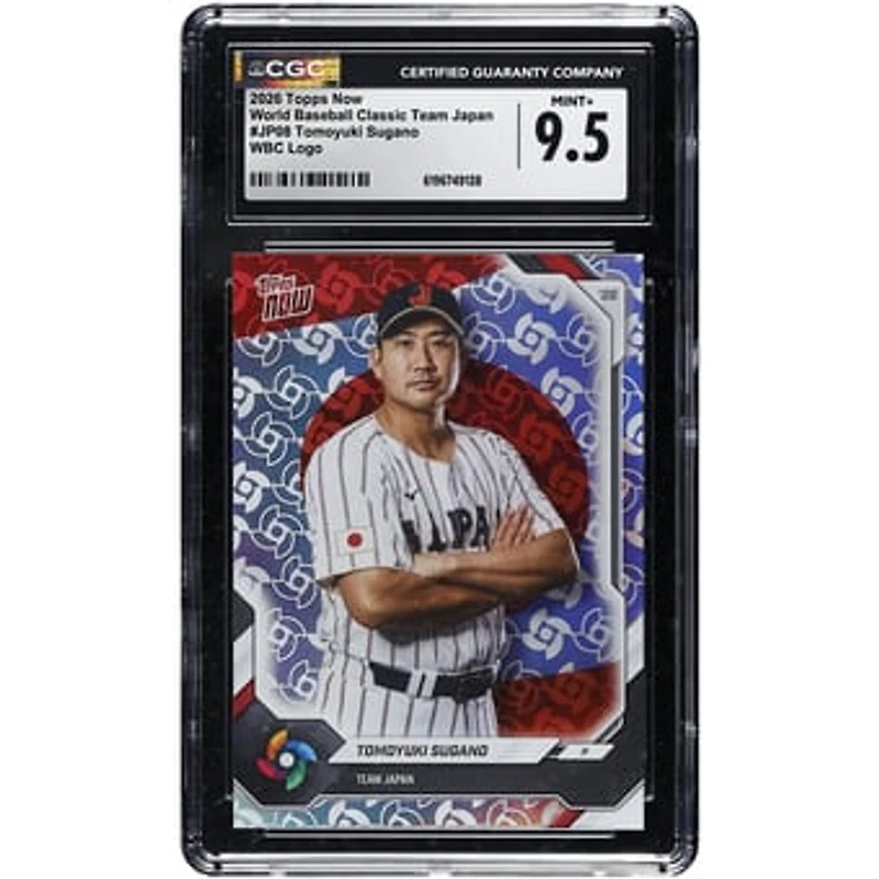 Tomoyuki Sugano Japan Baseball 2026 Topps Now World Baseball Classic Team Japan WBC Logo #JP08 CGC Authenticated MINT+ 9.5 Card