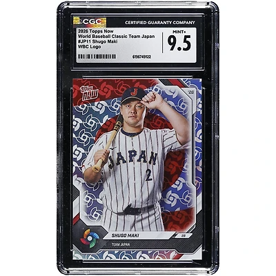 Shugo Maki Japan Baseball 2026 Topps Now World Baseball Classic Team Japan WBC Logo #JP11 CGC Authenticated MINT+ 9.5 Card
