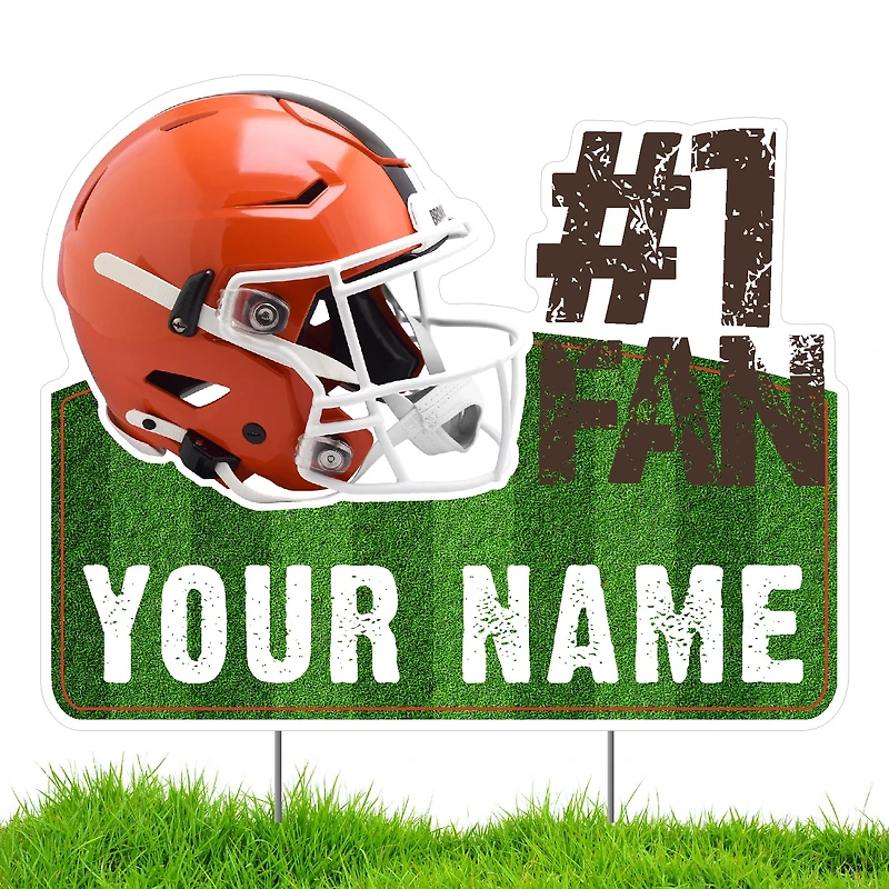 Cleveland Browns #1 Fan Personalized Lawn Sign