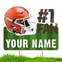 Cleveland Browns #1 Fan Personalized Lawn Sign