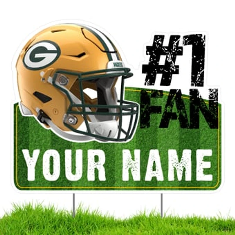 Green Bay Packers #1 Fan Personalized Lawn Sign