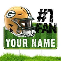 Green Bay Packers #1 Fan Personalized Lawn Sign