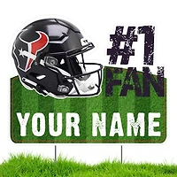 Houston Texans #1 Fan Personalized Lawn Sign