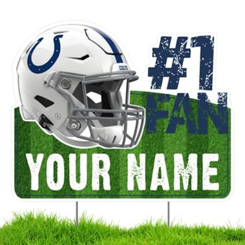 Indianapolis Colts #1 Fan Personalized Lawn Sign