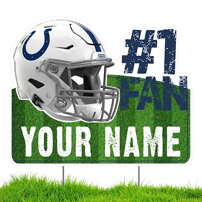 Indianapolis Colts #1 Fan Personalized Lawn Sign