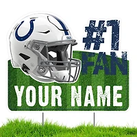 Indianapolis Colts #1 Fan Personalized Lawn Sign