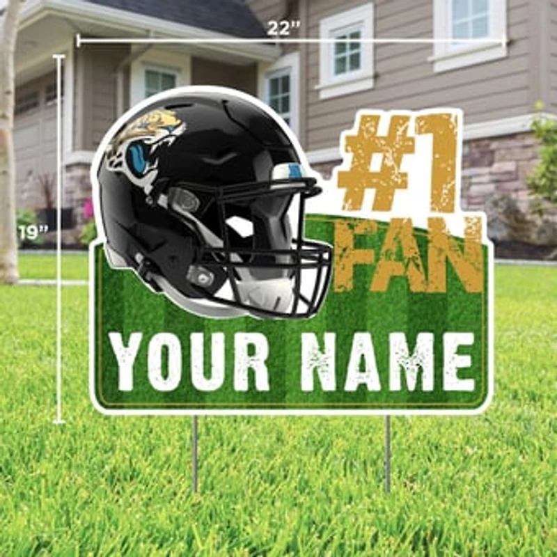 Jacksonville Jaguars #1 Fan Personalized Lawn Sign