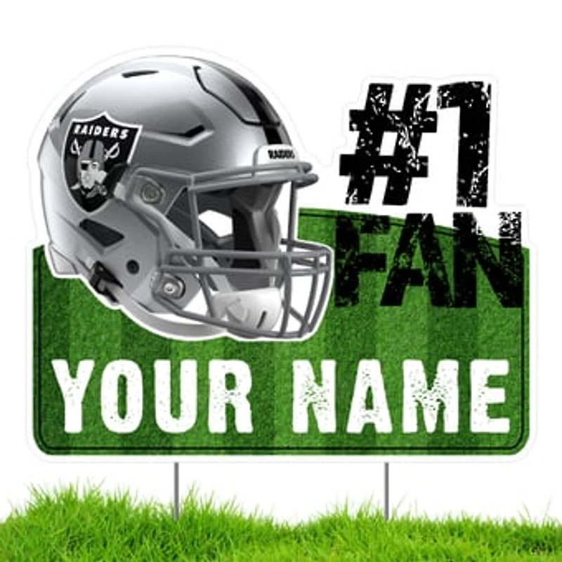 Las Vegas Raiders #1 Fan Personalized Lawn Sign