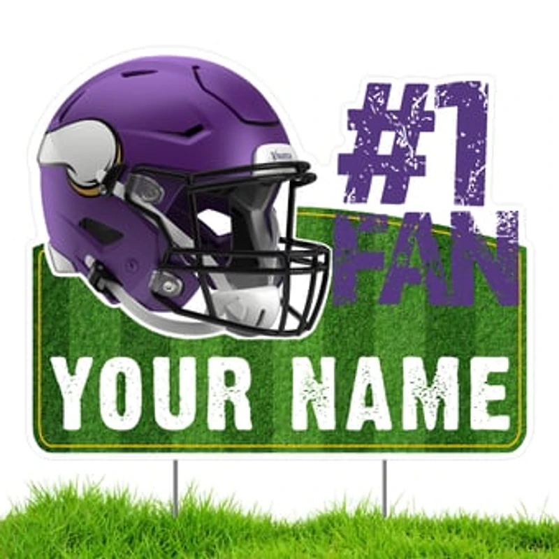 Minnesota Vikings #1 Fan Personalized Lawn Sign