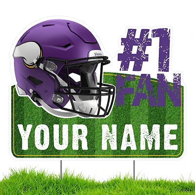 Minnesota Vikings #1 Fan Personalized Lawn Sign