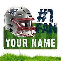 New England Patriots #1 Fan Personalized Lawn Sign